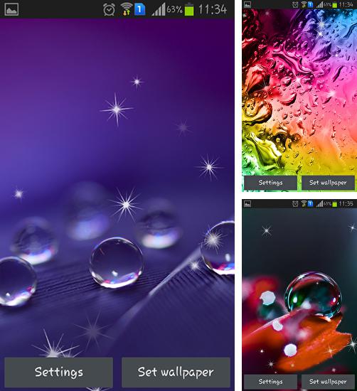 In addition to live wallpaper Purple hearts for Android phones and tablets, you can also download Water drops for free.