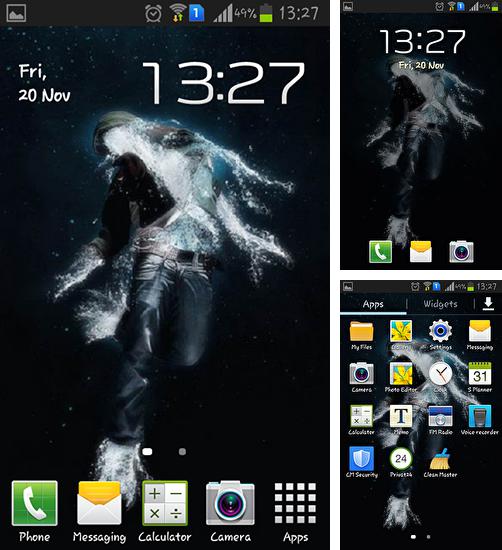 In addition to live wallpaper Simple love for Android phones and tablets, you can also download Water man for free.