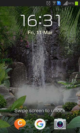 Screenshots of the Waterfall 3D for Android tablet, phone.