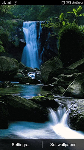 Screenshots of the Waterfall 3D by World Live Wallpaper for Android tablet, phone.