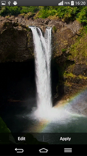 Téléchargement gratuit de Waterfall sounds by Wallpapers and Backgrounds Live pour Android.