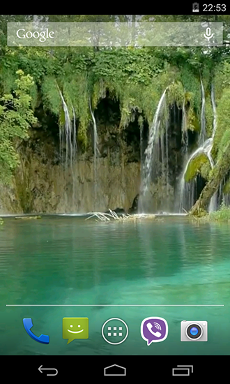 Screenshots of the Waterfall video for Android tablet, phone.