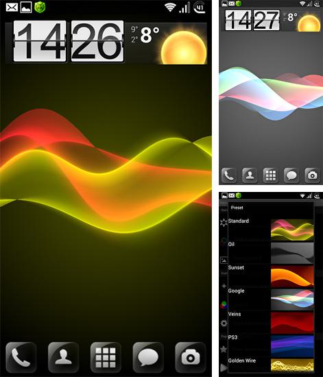 Kostenloses Android-Live Wallpaper Welle. Vollversion der Android-apk-App Wave für Tablets und Telefone.