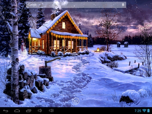 Winter holiday für Android spielen. Live Wallpaper Winterurlaub kostenloser Download.
