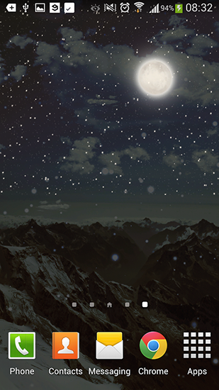 Écrans de Winter mountain pour tablette et téléphone Android.