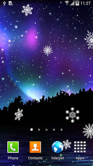 Screenshots of the Winter night by Blackbird wallpapers for Android tablet, phone.