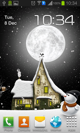 Fondos de pantalla animados a Winter night by Mebsoftware para Android. Descarga gratuita fondos de pantalla animados Noche invernal .