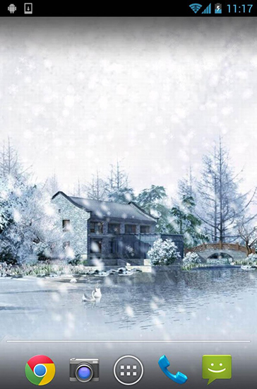 Écrans de Winter: Snow by Orchid pour tablette et téléphone Android.