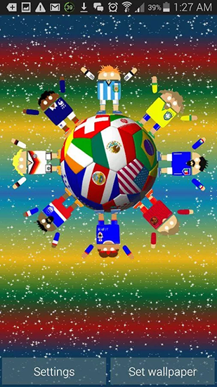 World soccer robots für Android spielen. Live Wallpaper Fußballroboter kostenloser Download.