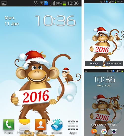 En plus du fond d'écran Ciel météo  pour téléphones et tablettes Android, vous pouvez aussi télécharger gratuitement Année du singe, Year of the monkey.