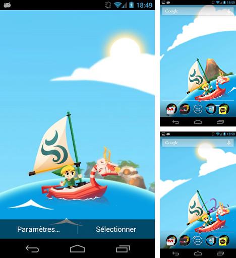 Descarga gratuita fondos de pantalla animados Zelda: Palo de viento para Android. Consigue la versión completa de la aplicación apk de Zelda: Wind waker para tabletas y teléfonos Android.