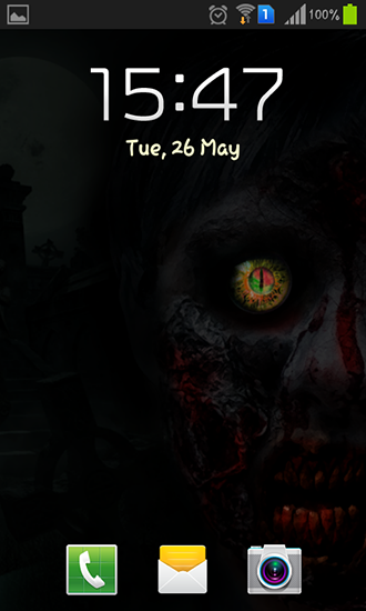 Screenshots of the Zombie eye for Android tablet, phone.