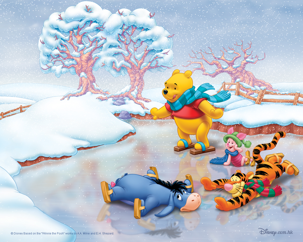 イメージを携帯電話にダウンロード 漫画 冬 氷 雪 写真 くまのプーさん 無料