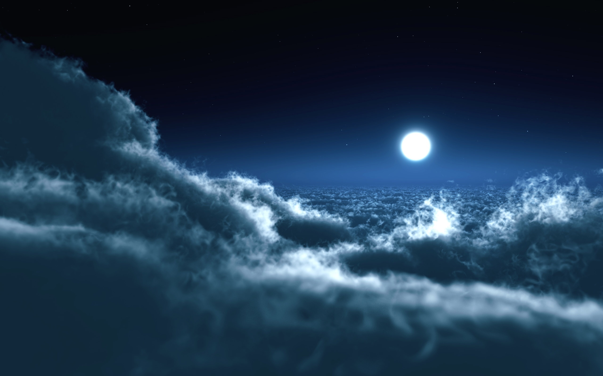 下载手机图片 景观 天空 夜 云 月球 免费
