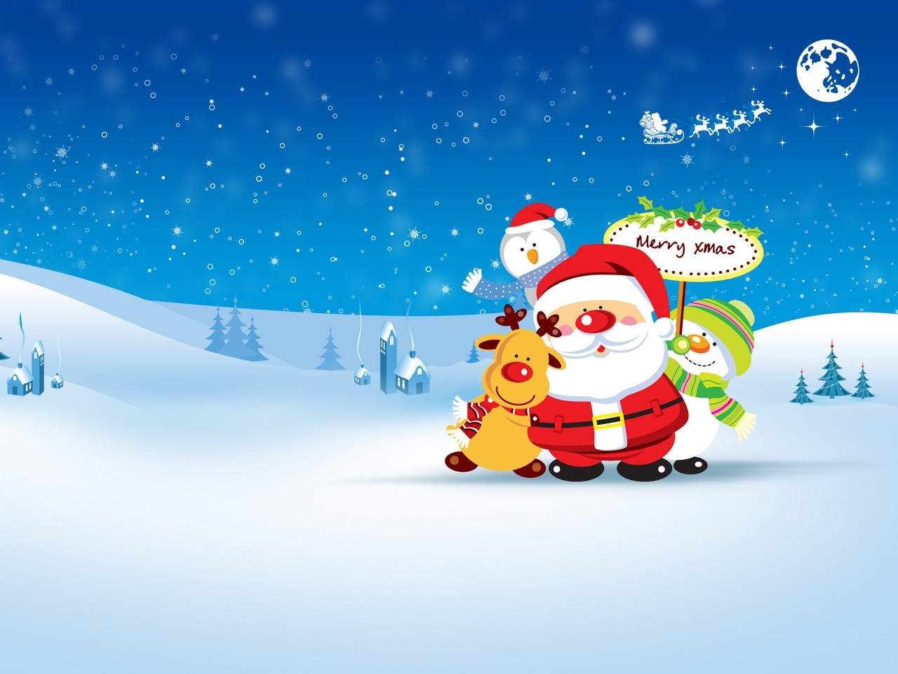 イメージを携帯電話にダウンロード 祝日 冬 サンタクロース 雪 クリスマス 写真 無料