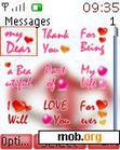 Download mobile theme Love Hearts 128x160
