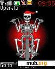 Download mobile theme Santa On Bike
