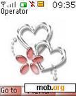 Download mobile theme Silver Hearts