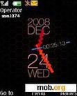 Download mobile theme Swf Red n Black Clock