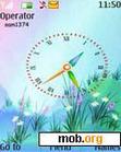 Download mobile theme Analog Clock Colours 128x160