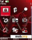 Download mobile theme Red Sound Wave 128x160