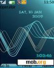 Download mobile theme Swf Neon Waves Clock