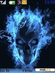 Download mobile theme burning skull