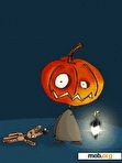 Download mobile theme Animated Light Pumpkin