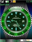 Download mobile theme Green Clock