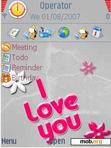 Download mobile theme I Love you - Grey