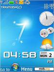 Download mobile theme Win7 blue clock