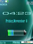 Download mobile theme Clock, date & battery