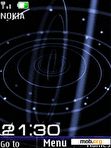 Download mobile theme Space clock anim