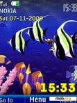 Download mobile theme swf underwater clock slide