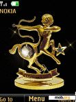 Download mobile theme Gold Sagittarius, animation