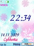 Download mobile theme Clock, date, animation