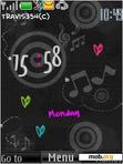 Download mobile theme Iphone music clock