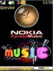 Download mobile theme xpress music clock