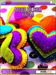 Download mobile theme colorfull hearts