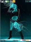 Download mobile theme Neon Girl