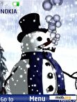 Download mobile theme Snowman, flash animation