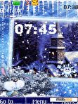 Скачать тему clock winter2 animated