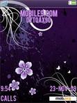 Download mobile theme Cute purple flowers