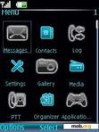 Download mobile theme Blue Analog clock