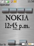 Скачать тему Silver Nokia Digital Clock By ACAPELLA