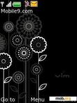 Download mobile theme black flower by shawan