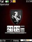 Download mobile theme Clock Ferrari