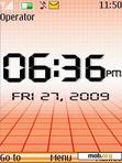 Download mobile theme Digital Orange Clock