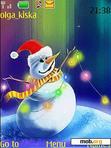 Download mobile theme Snowman animated