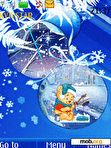 Download mobile theme winter5 clock animated